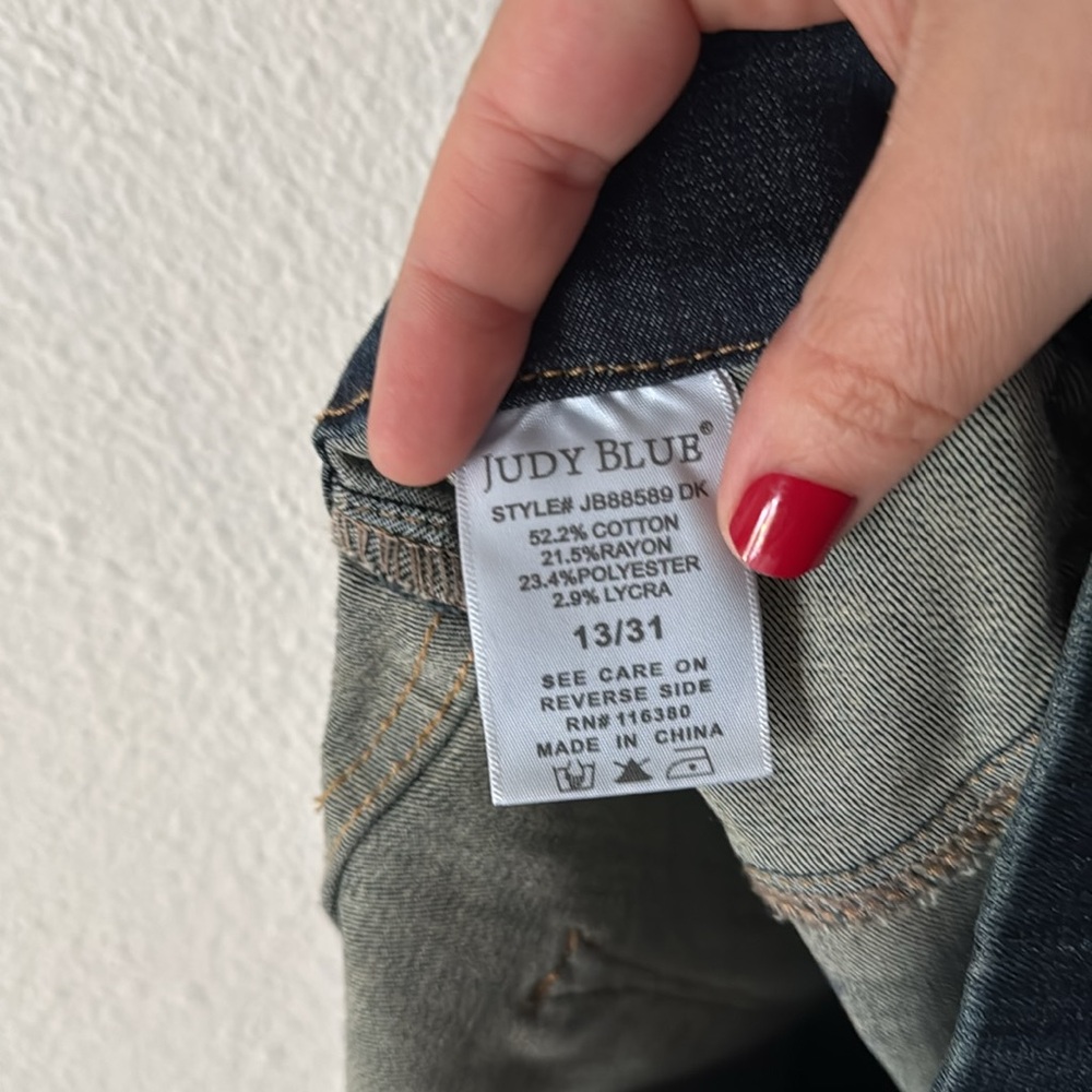 High Rise Judy Blue Influencer Slim Bootcut Viral Blue Jeans 13/31 NEW Comfy - Picture 11 of 14